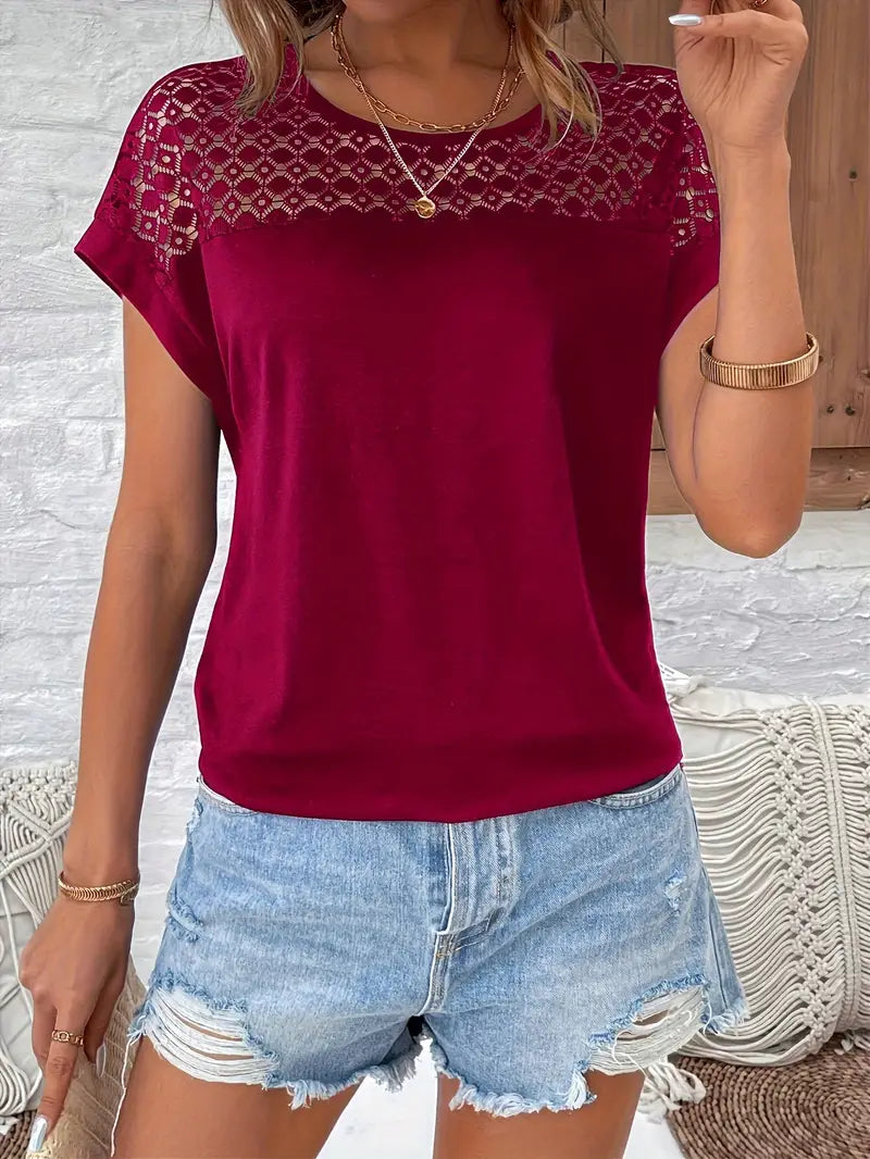 Lulu™ | T-shirt Chic à Manches Chauve-Souris bleu