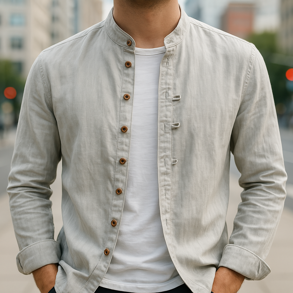 SHIBUI | CAMICIA IN LINO E COTONE