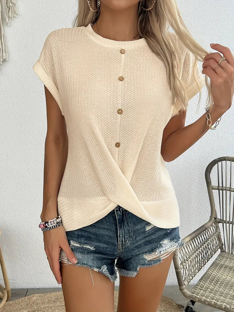 Camille™ | T-shirt Moderne à Boutons