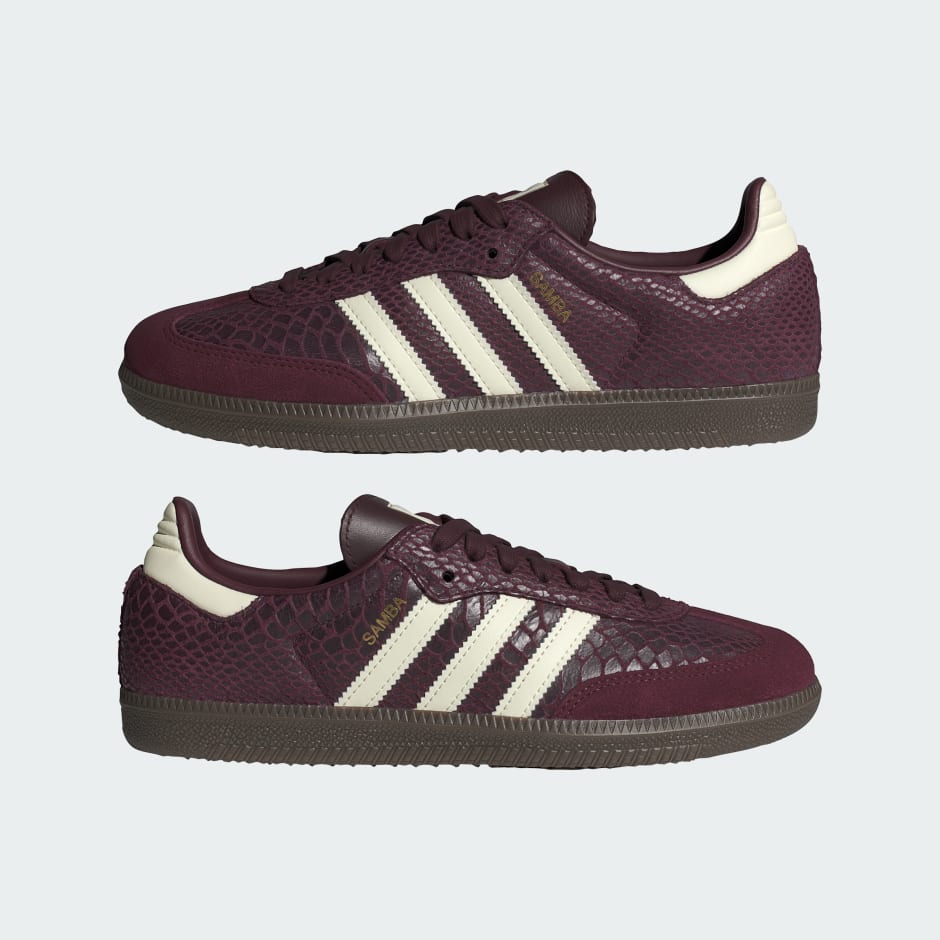 Samba OG Cuir Serpent Bordeaux