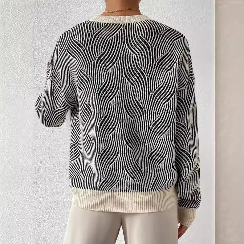 Léa™ | Pull en Maille Rayée Confortable
