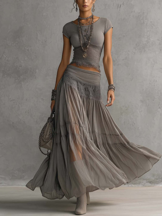 Caterina - Ensemble boho couture au charme éthéré