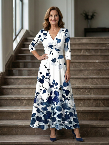 Joanna | Robe Midi à Décolleté Croisé