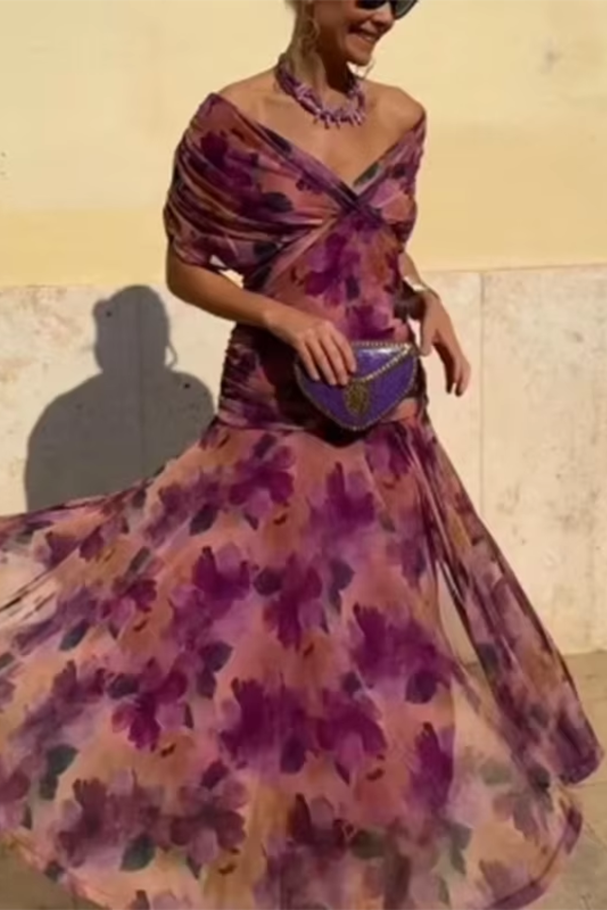 Luisa | Robe Longue Élégante Col en V