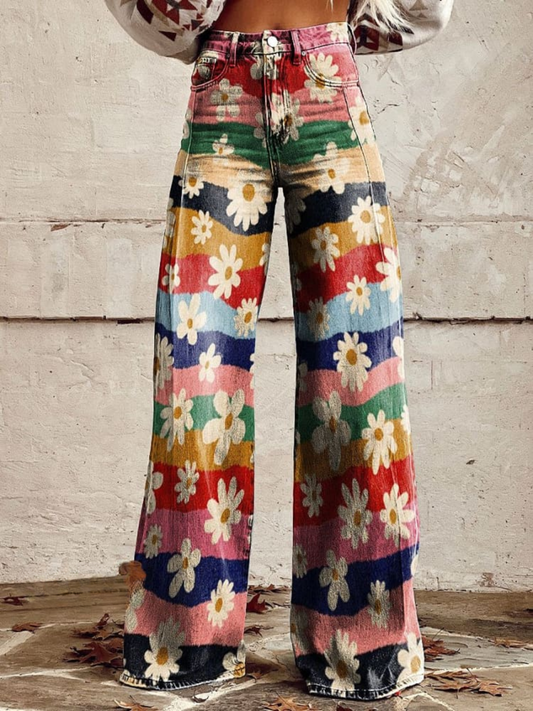 Léon - Pantalons Floraux Élégants