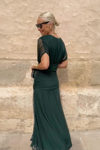 Luisa | Robe Longue Élégante Col en V