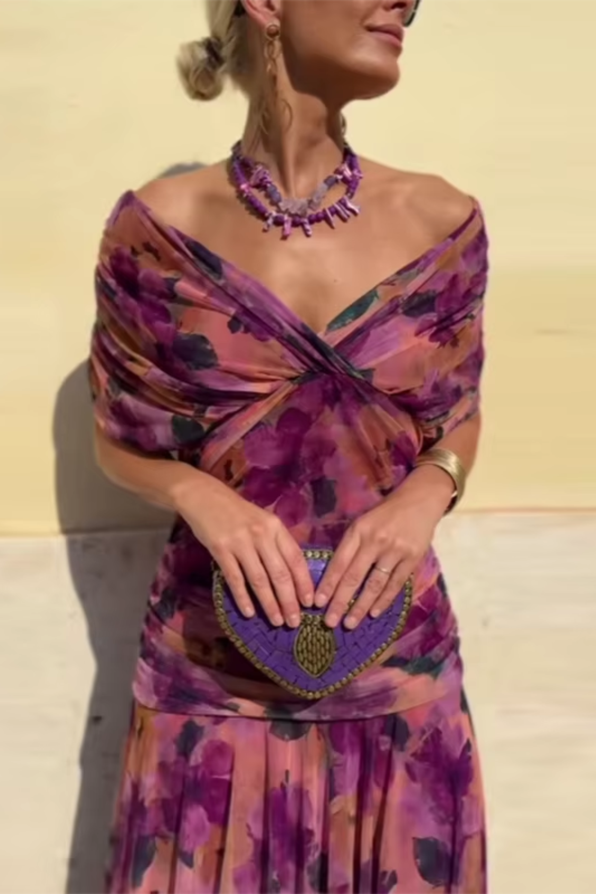 Luisa | Robe Longue Élégante Col en V