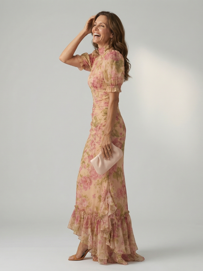 Aleksandra | Robe Maxi à Col Haut