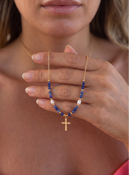 Collier Croix Coloré