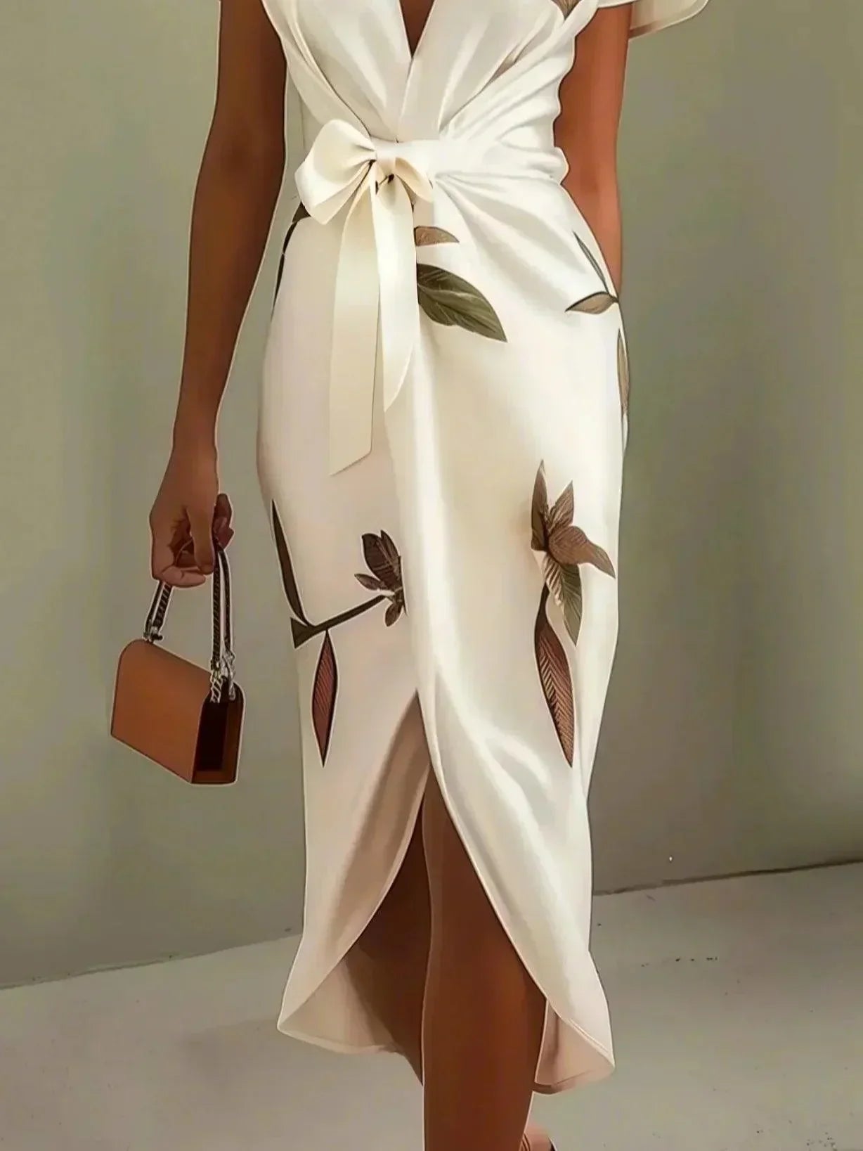 Magnolia | Robe Croisée Fleurie et Élégante
