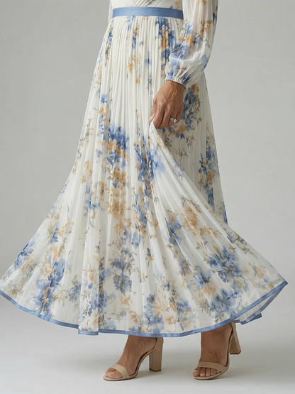 Ewa | Robe Midi Portefeuille Plissée