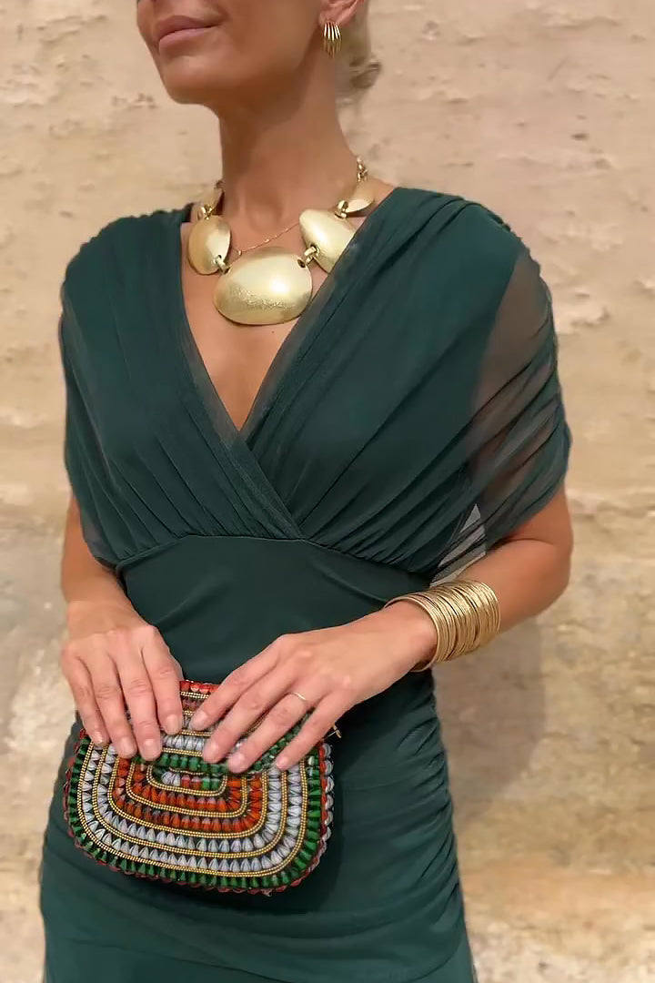 Luisa | Robe Longue Élégante Col en V