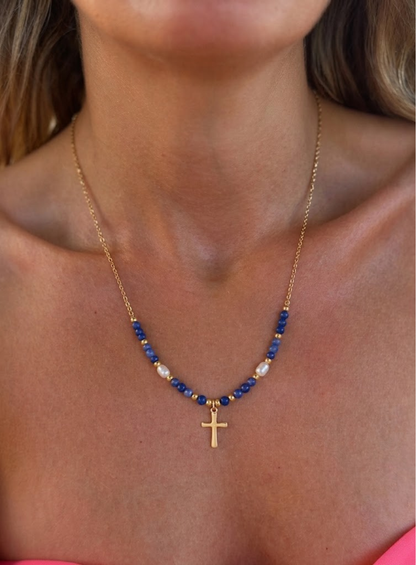 Collier Croix Coloré
