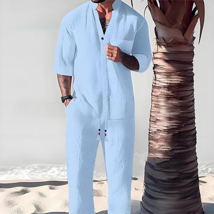 ENZO | CAMICIA A COLLETTO APERTO CON ELEGANZA RILASSATA