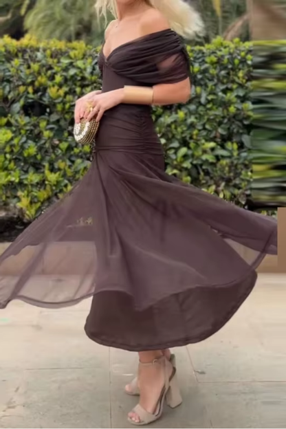 Luisa | Robe Longue Élégante Col en V