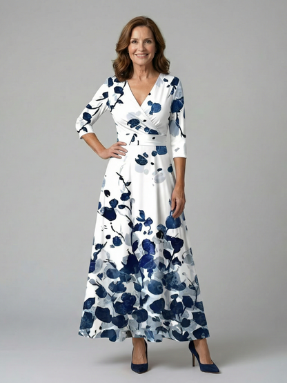 Joanna | Robe Midi à Décolleté Croisé