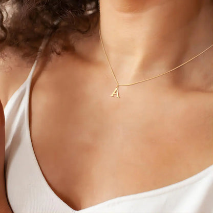 Collier Initiales en Or 18K