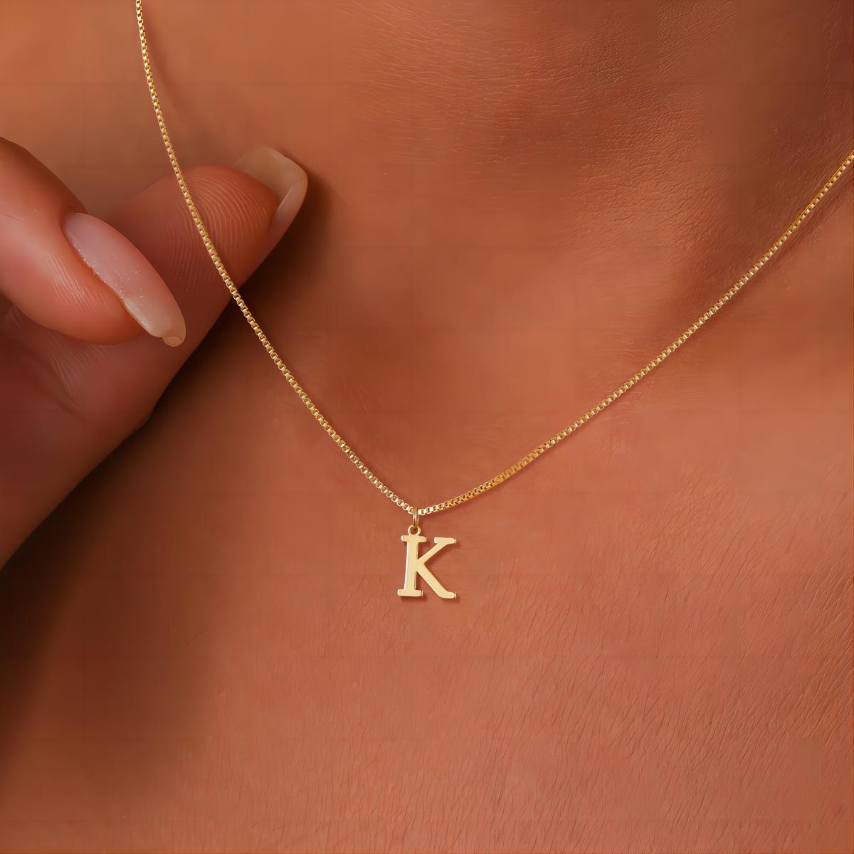 Collier Initiales en Or 18K