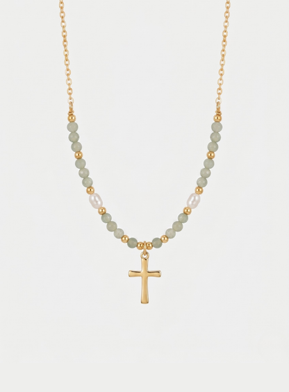 Collier Croix Coloré