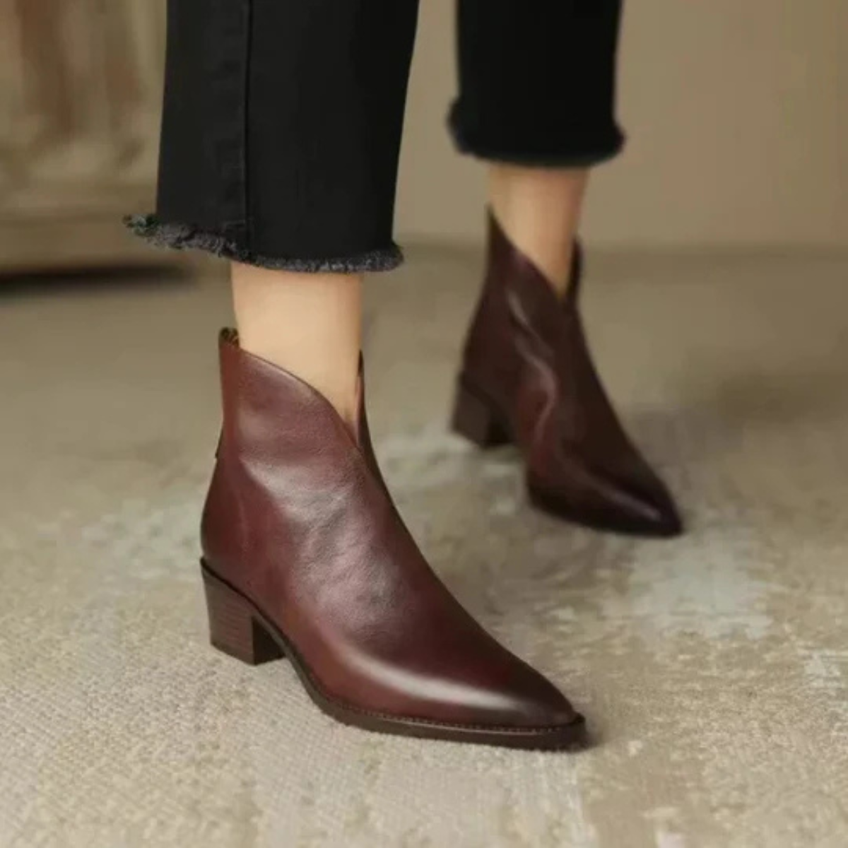 Lorène™ | Bottines de Luxe avec Talon Élégant