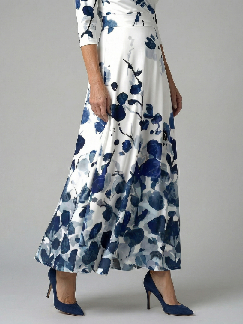 Joanna | Robe Midi à Décolleté Croisé