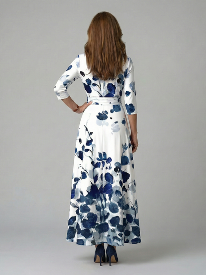Joanna | Robe Midi à Décolleté Croisé