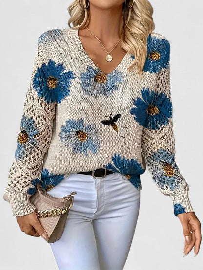 Aurélie™ | Élégance florale Pull