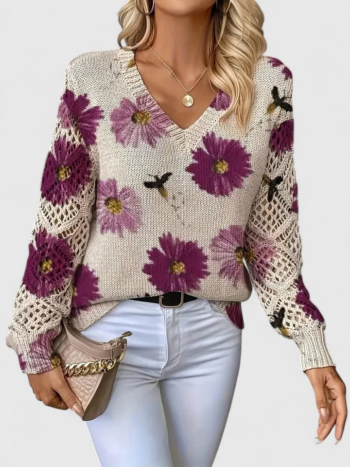 Aurélie™ | Élégance florale Pull