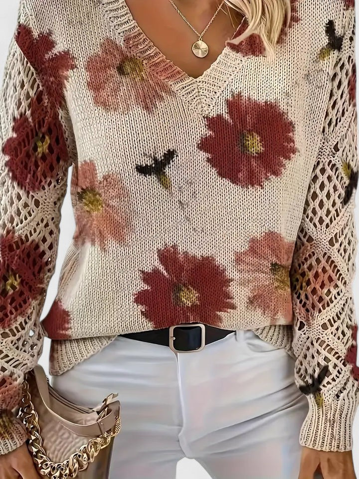 Aurélie™ | Élégance florale Pull