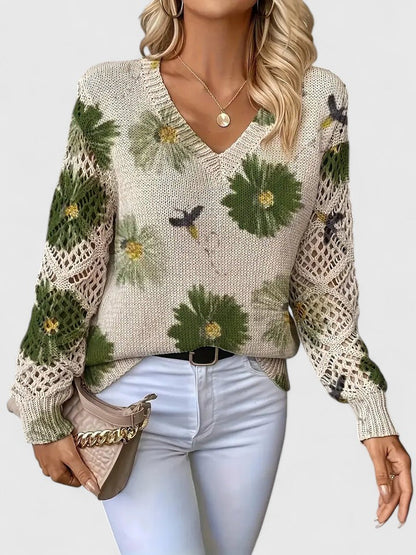Aurélie™ | Élégance florale Pull