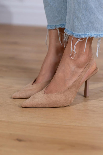 Julie™ | Escarpins slingback nude élégants