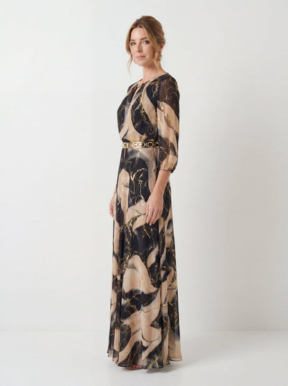 Robe en Mousseline Imprimée | Élégance Naturelle au Quotidien