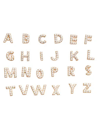 Boucles d'Oreilles Lettre en Or 18k