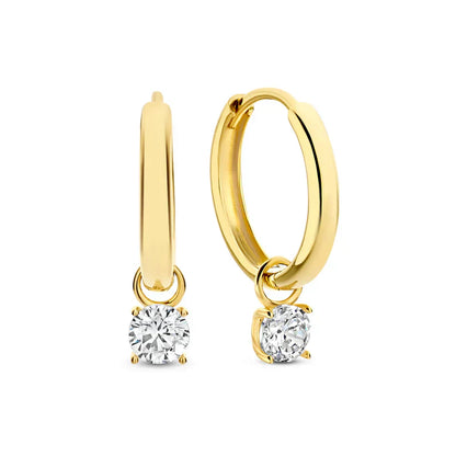 Boucles d'oreilles pendantes en or 18k
