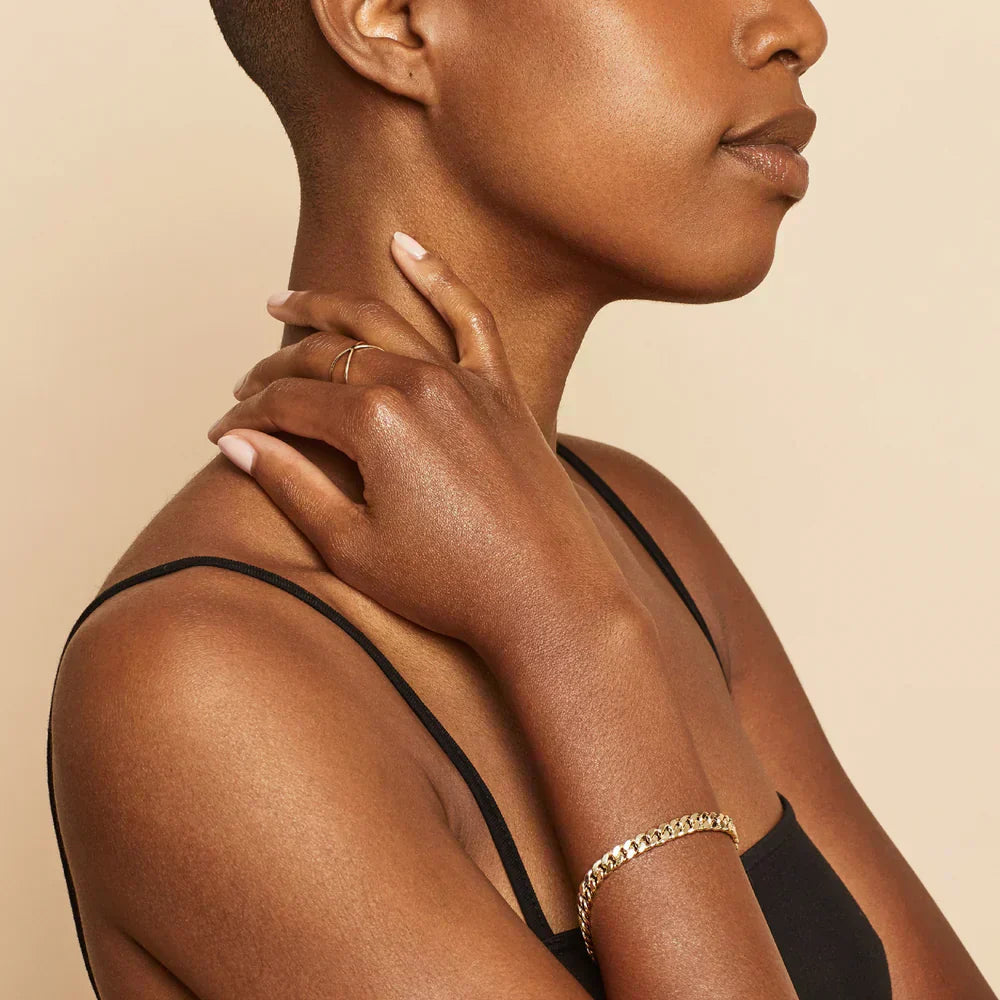 Bracelet Cubain en Or 18k