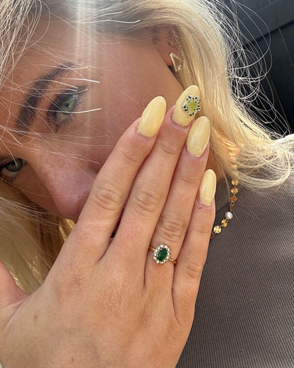 Bague en Or 18K Zirconium Vert