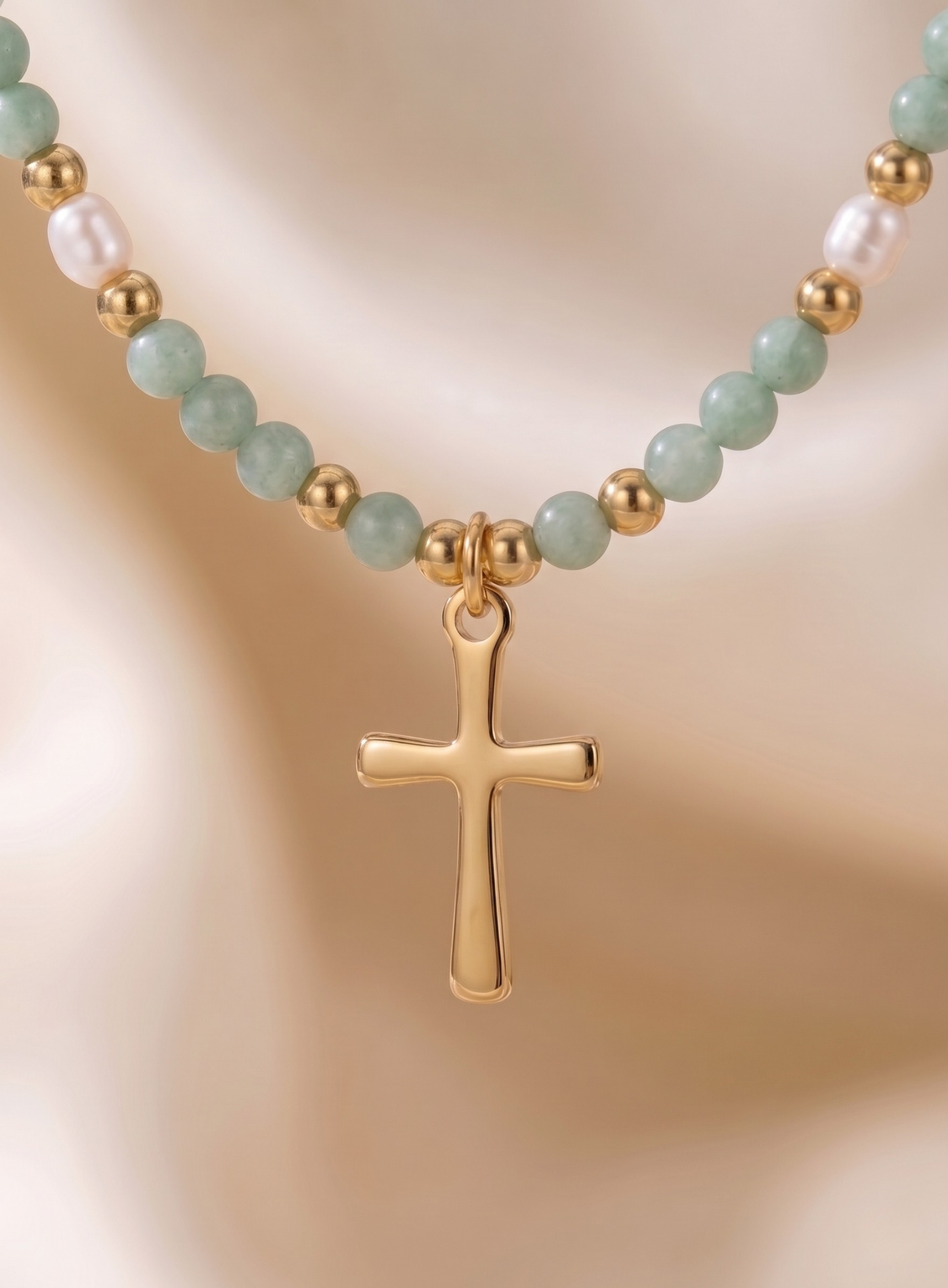Collier Croix Coloré