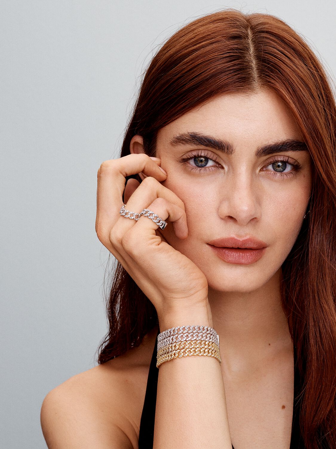 Bracelet Cubain en Or Rose 18k