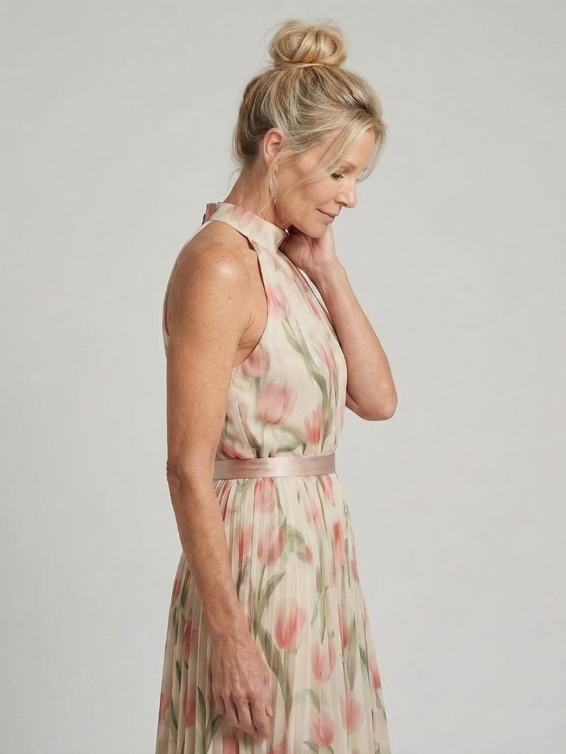 Kinga | Robe Midi Halter Florale