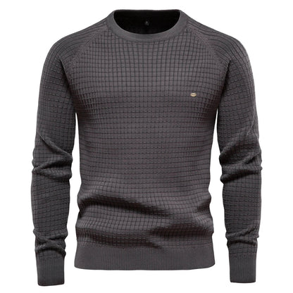ROSSI ROMA™ | MAGLIONE DA UOMO CON MOTIVO A GRIGLIA