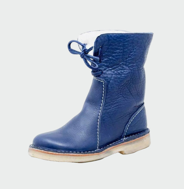 Scarpe da uomo in pelle impermeabili con rivestimento in lana