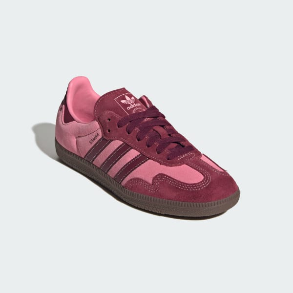 AD SAMBA - Baskets - Rose Poudré / Rouge Bordeaux / Semelle Gomme