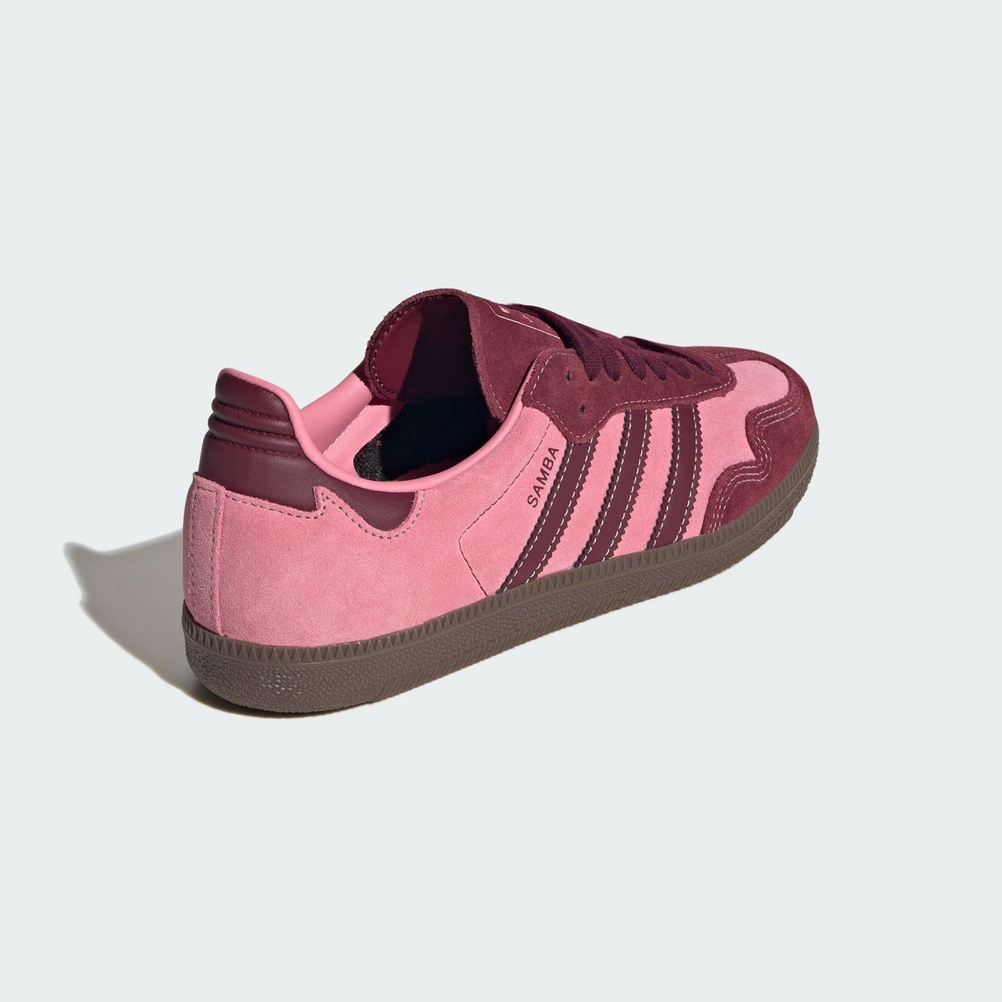 AD SAMBA - Baskets - Rose Poudré / Rouge Bordeaux / Semelle Gomme