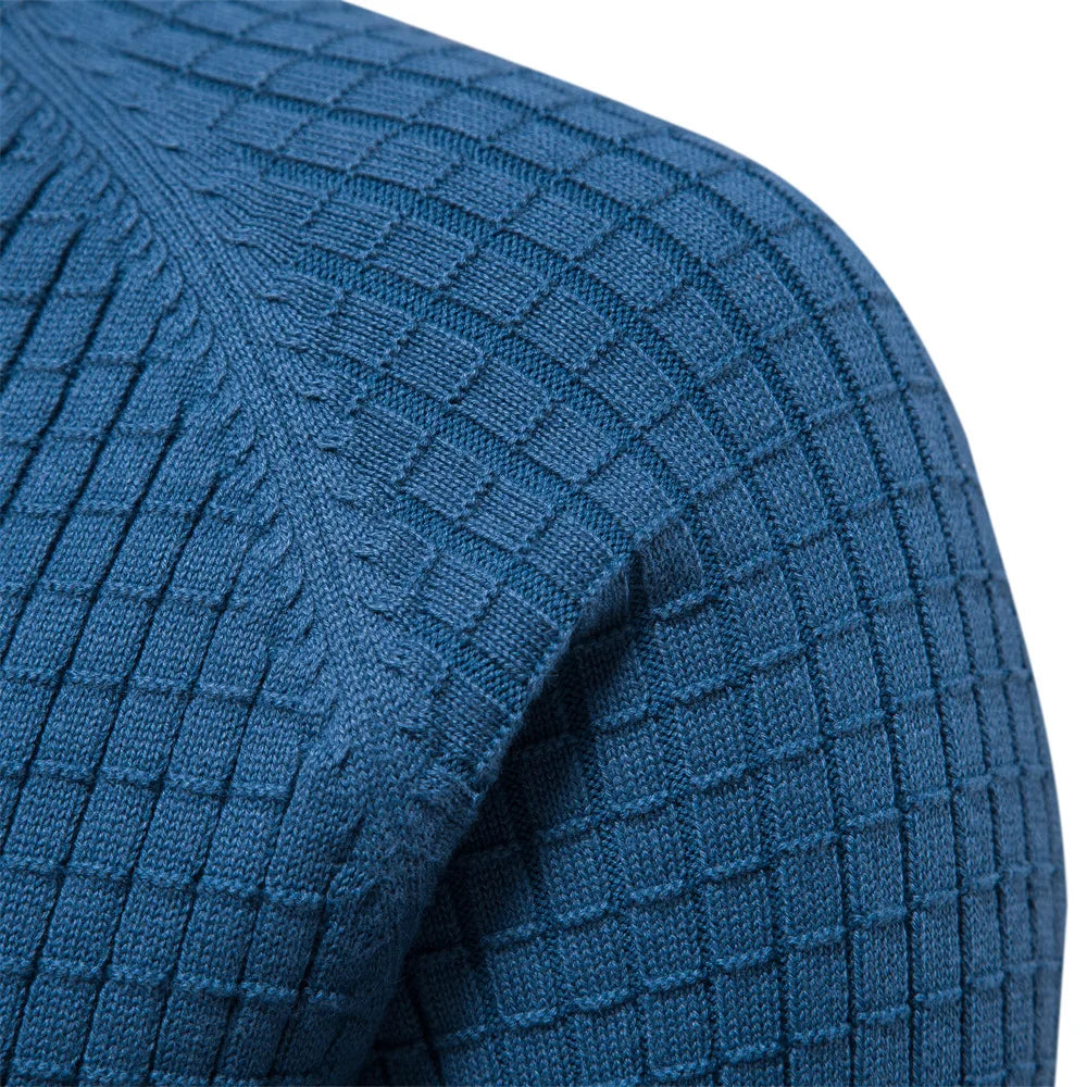 ROSSI ROMA™ | MAGLIONE DA UOMO CON MOTIVO A GRIGLIA