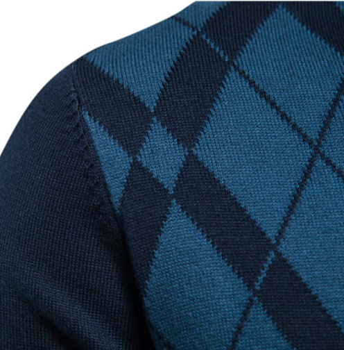ROSSI ROMA™ | MAGLIONE DA UOMO CON MEZZA CERNIERA