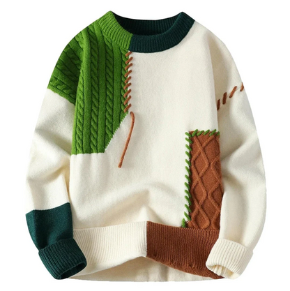 ALFONSO | MAGLIONE PATCHWORK DI LUSSO
