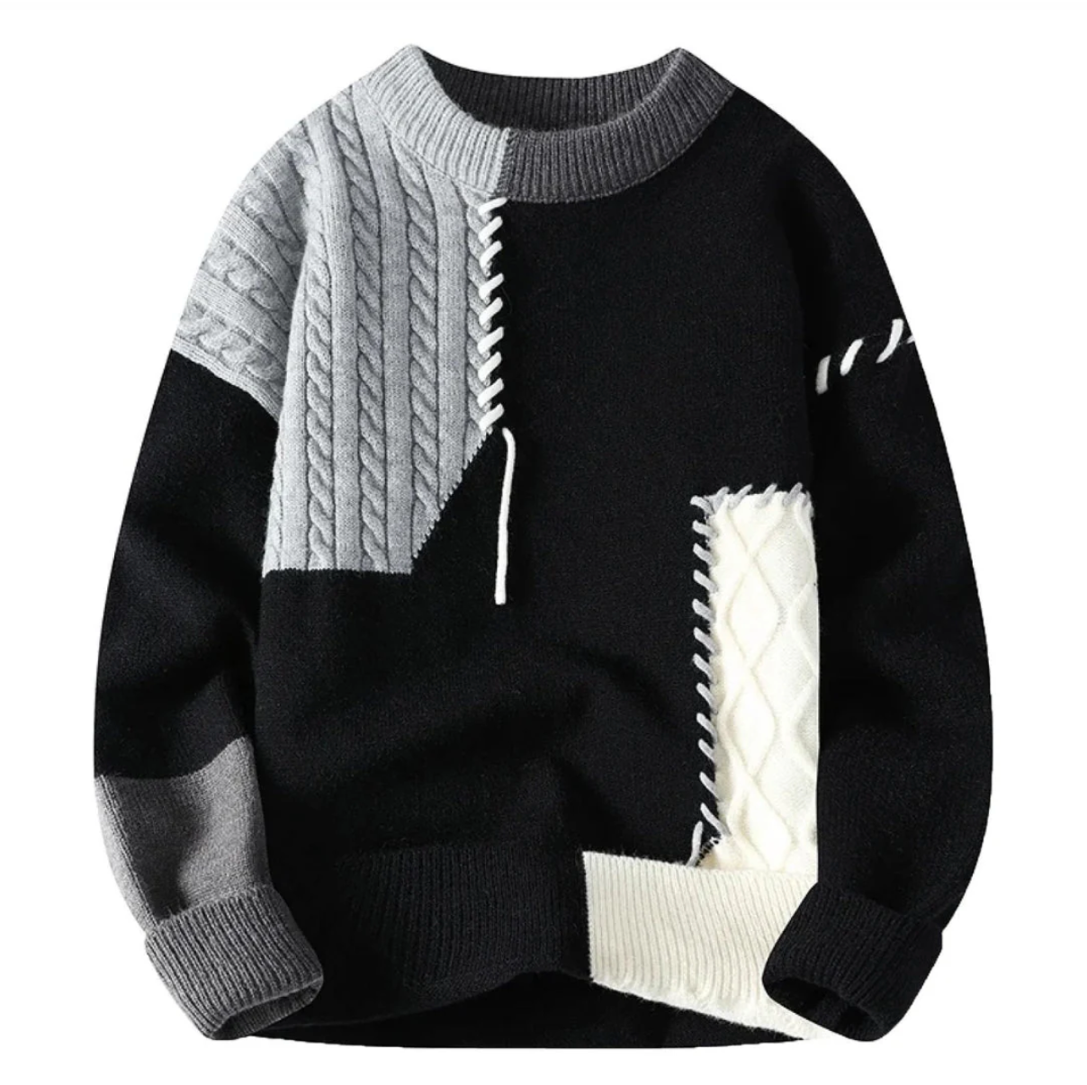 ALFONSO | MAGLIONE PATCHWORK DI LUSSO