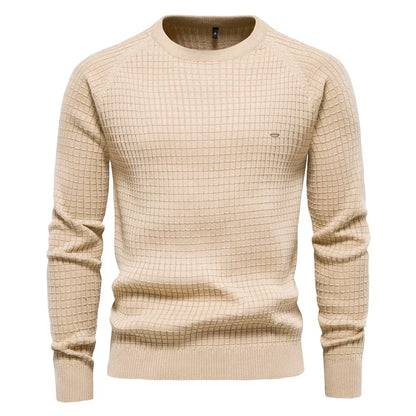 ROSSI ROMA™ | MAGLIONE DA UOMO CON MOTIVO A GRIGLIA