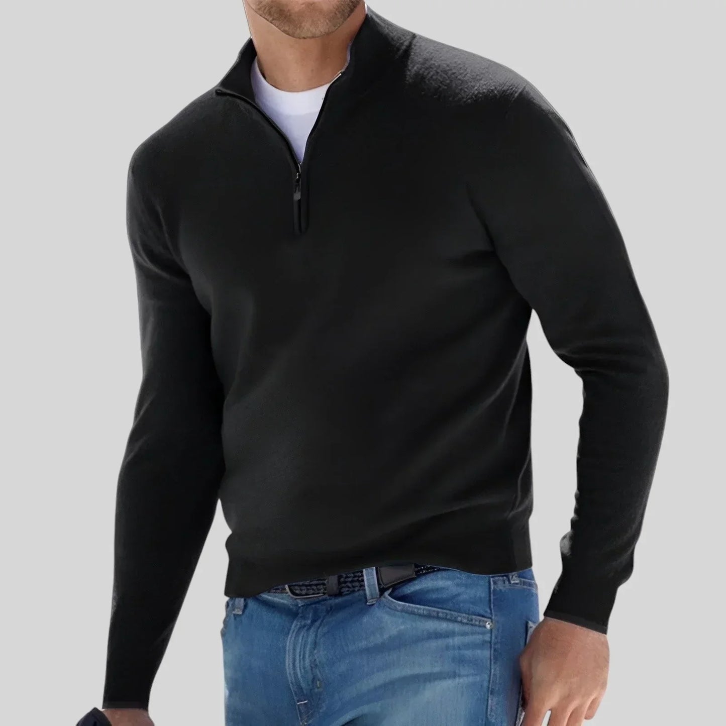 ALESSANDRO | MAGLIONE CON ZIP PREMIUM