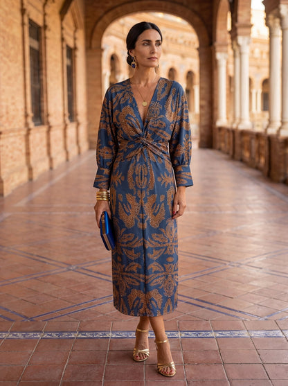 Isadora | Robe Midi Élégante et Intemporelle
